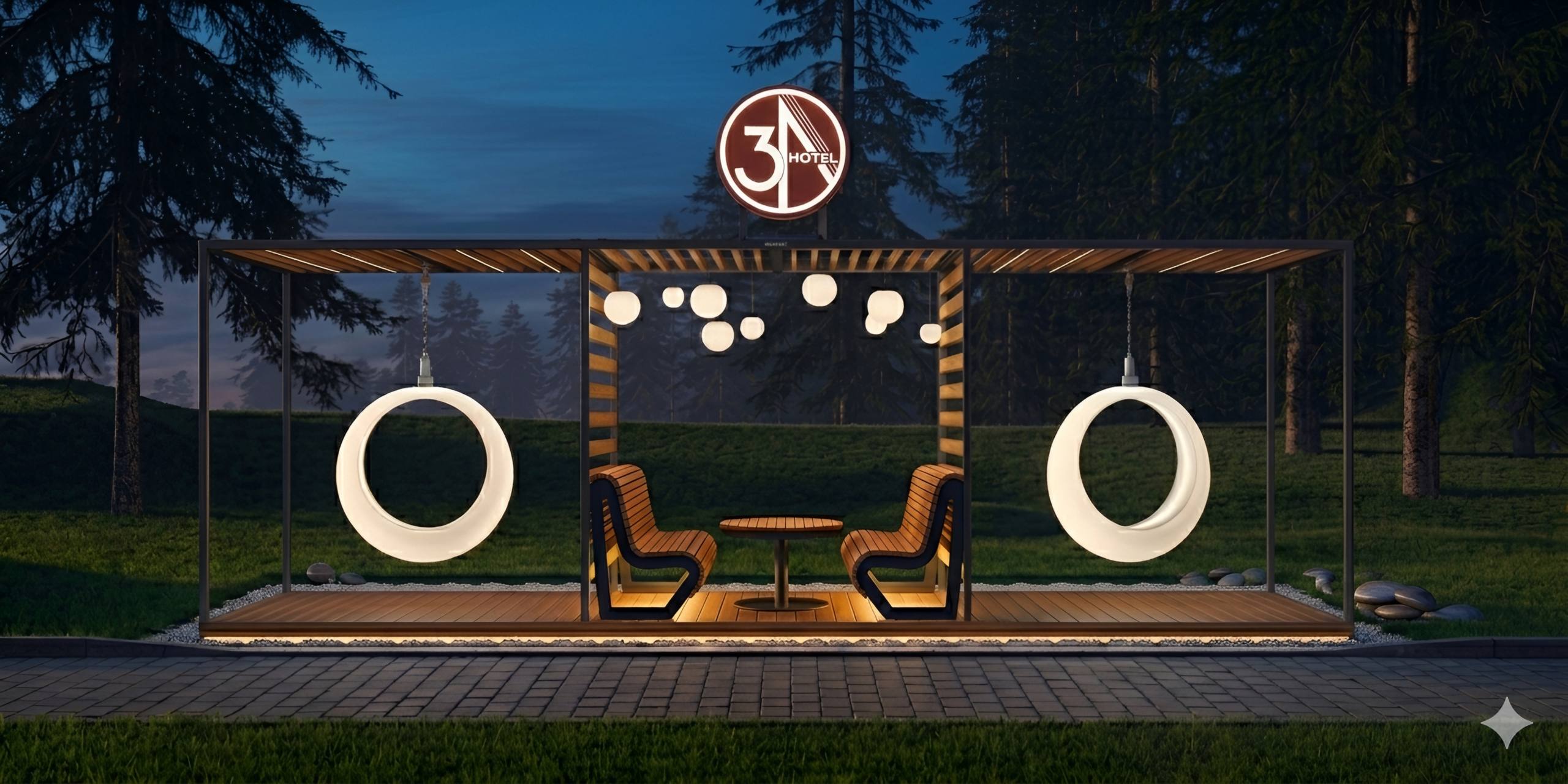 Качели светящиеся светодиодные LED